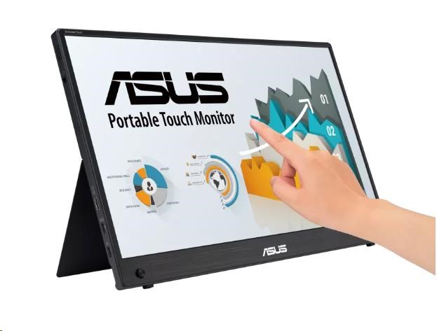 ASUS LCD 15,6palcový MB16AMTR ZenScreen Touch 1920x1080 IPS Built-in Battery Mini-HDMI Compatible with Laptops, Smartphones