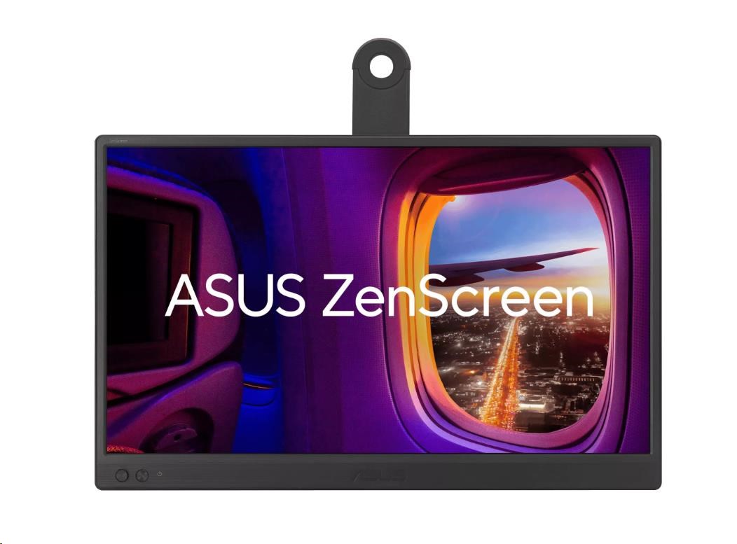 ASUS LCD ZenScreen MB169CK, 15,6palcový FHD, 250nits, 60Hz, 5ms, USB-C, Mini HDMI, Black