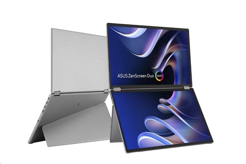 ASUS LCD 14palcový MQ149CD ZenScreen Duo OLED 1920x1200 DisplayHDR 400 True Black, Dual USB Type-C, mini-HDMI