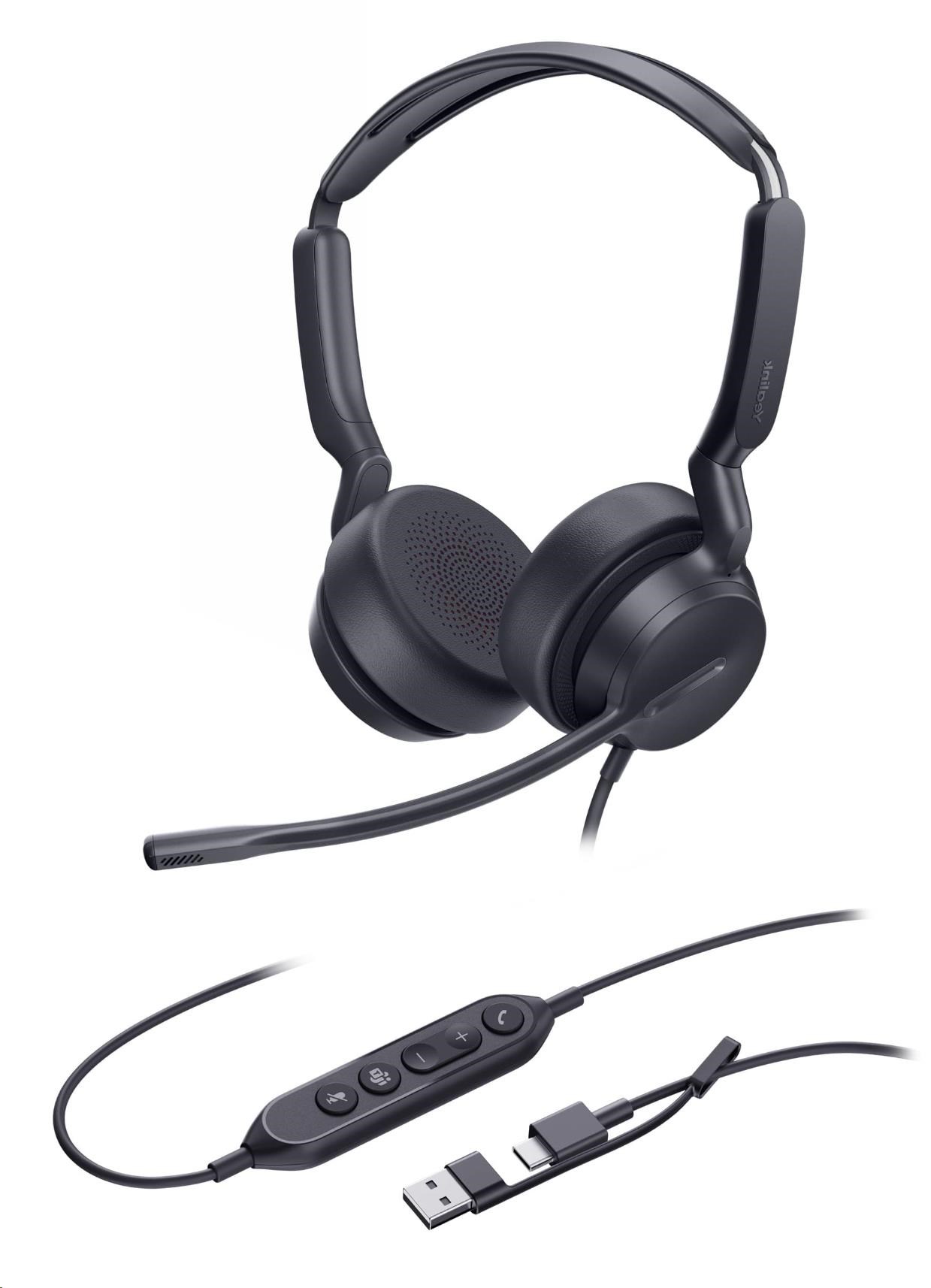 Yealink UH42 Dual UC USB-C/A, náhlavní souprava na obě uši