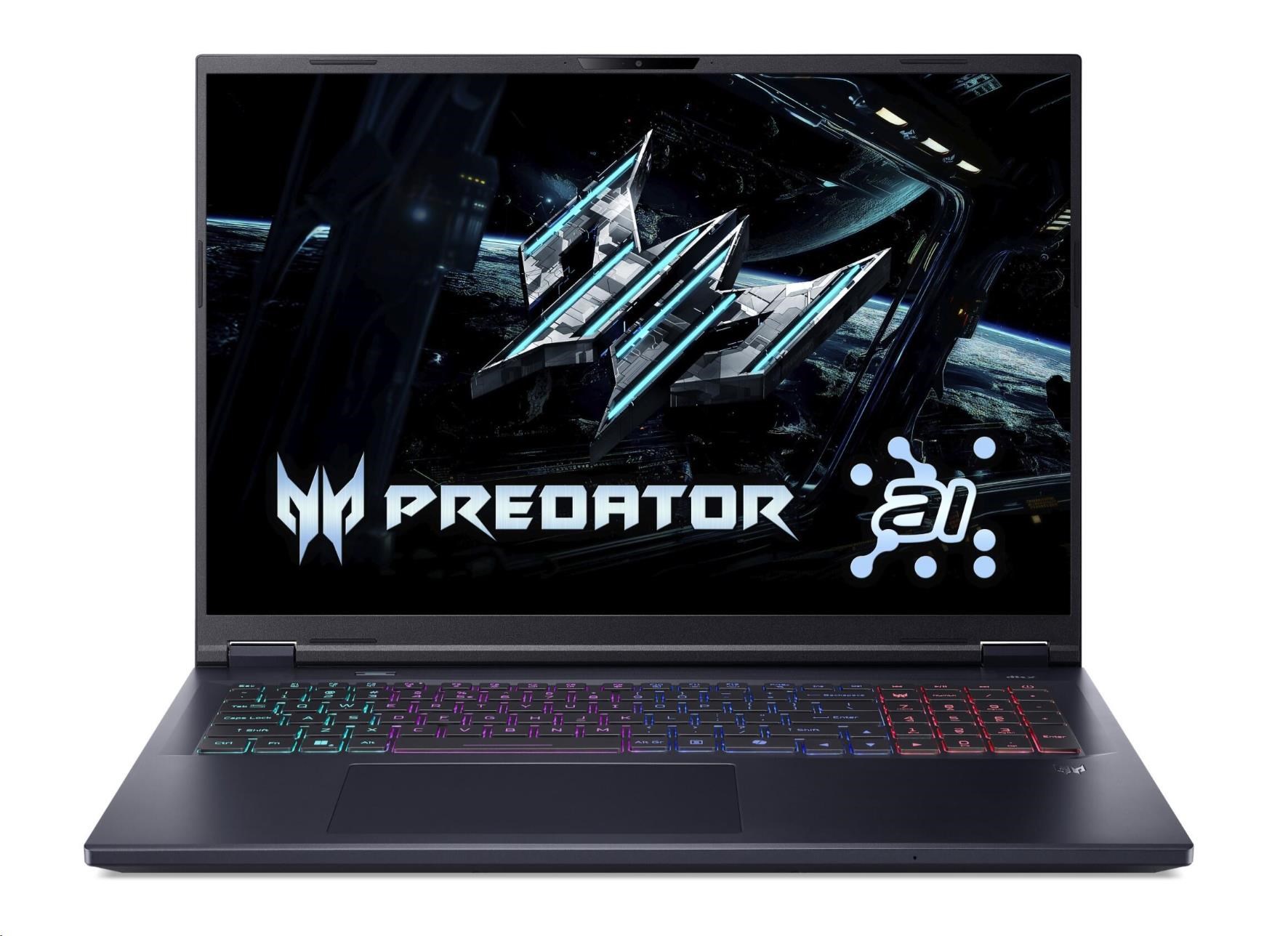 ACER NTB Predator Helios Neo 18 AI (PHN18-72-92RQ), Core Ultra 9 275HX, 18" WQXGA 240Hz, 32GB, 1TB SSD, RTX 5060, W11 Home, Black