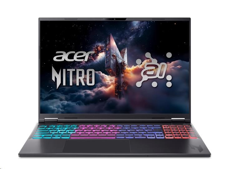 ACER NTB Nitro 16S AI (AN16S-61-R3HE), Ryzen AI 9 365, 16" WQXGA 180Hz, 32GB, 1024GB SSD, RTX 5070, W11 Home, Black