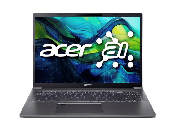 ACER NTB Aspire 16 (A16-71M-50JT), Core Ultra 5 115U, 16" WUXGA, 16GB, 512GB SSD, Intel Graphics, W11 Home, Gray