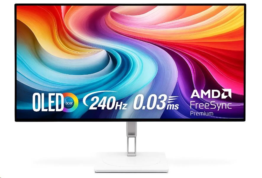 ACER LCD CE270UXwmiipprx Ergo OLED 69cm (26,5palcový) Flat QD-OLED QHD 2560x1440@240Hz, 200nits (Peak 400nits HDR10), 178/178