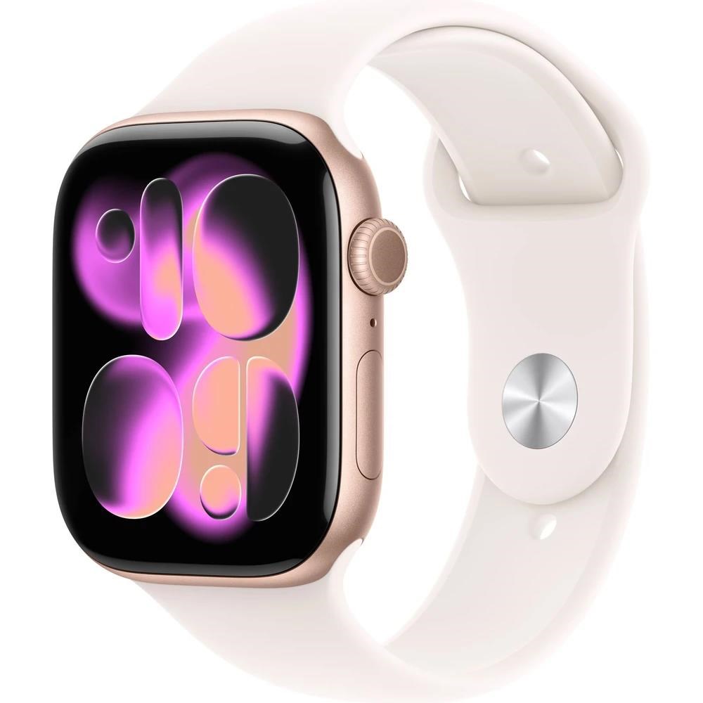 Apple Watch Series 11 GPS 46mm Rose Gold Aluminium Case with Light Blush Sport Band - S/M - EU Distribuce