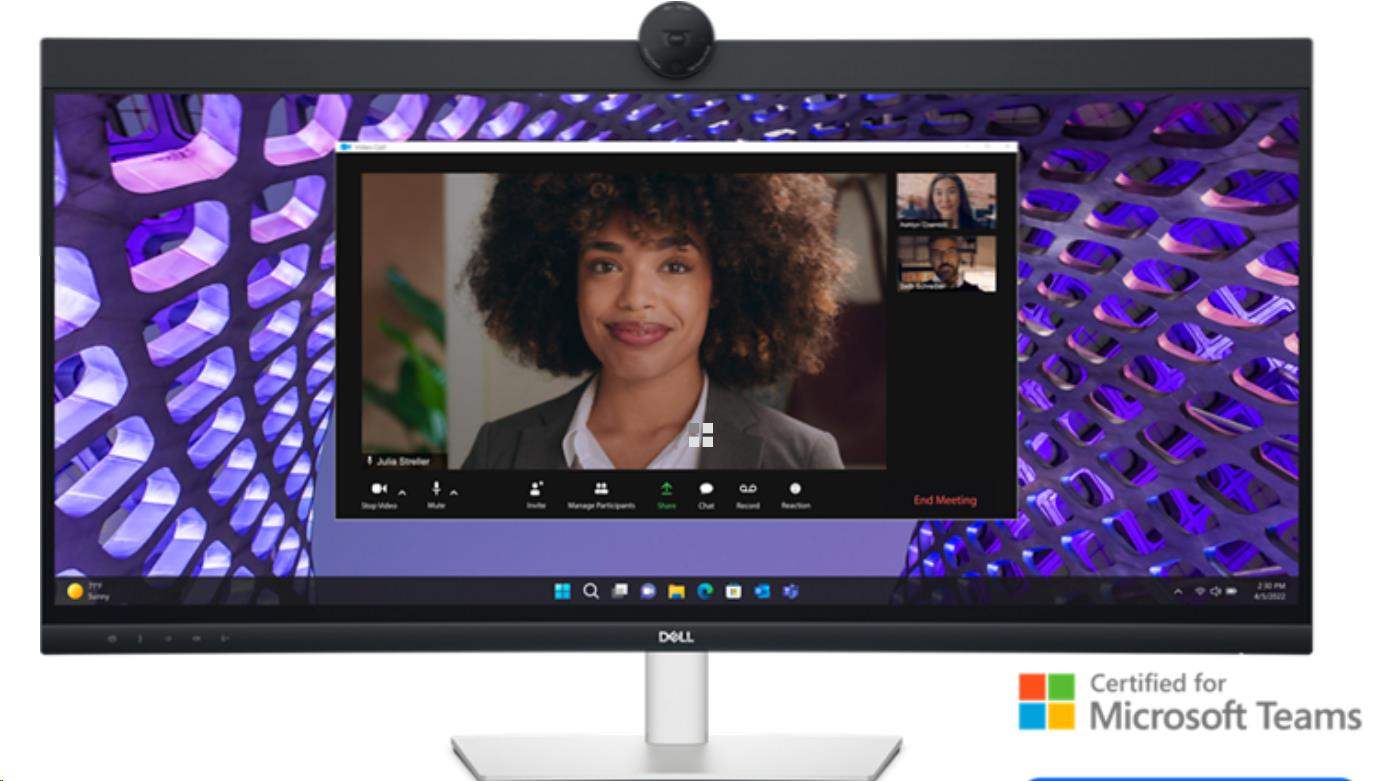 DELL LCD P3424WEB - 34palcový/IPS/LED/WQHD/3440x1440/21:9/60Hz/8ms/1000:1/300 cd/m2/Speaker/HDMI/DP/VESA/3YNBD (210-BFOB)