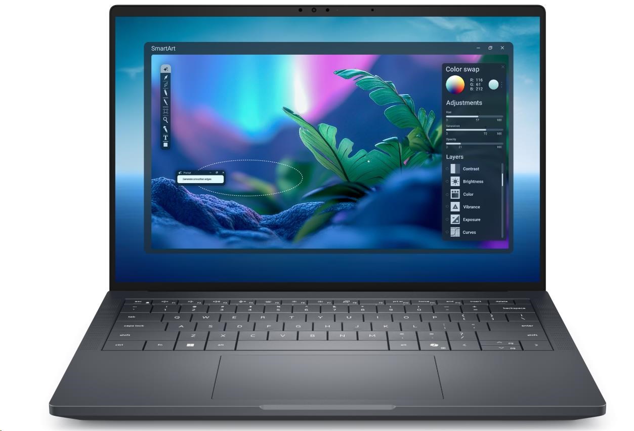 DELL NTB Pro Max Premium 14 MA14250/U7-265H/32GB/1TSSD/14 FHD+/IR Cam/RTX 1000/130W Type-C/WLAN/Bck. Kb/W11P/3Y PS NBD