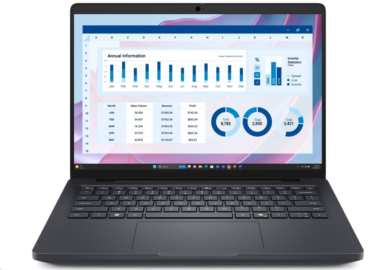 DELL NTB Pro Max 14 MC14255/AMD Ryzen AI 7 PRO 350/32GB/1TSSD/14 FHD+ /No AC Adapter/WLAN/Backlit Kb/W11P/3Y PS NBD