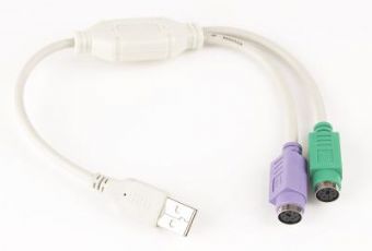 GEMBIRD Redukce USB / 2x PS/2 30cm (M/2xF, aktivní)