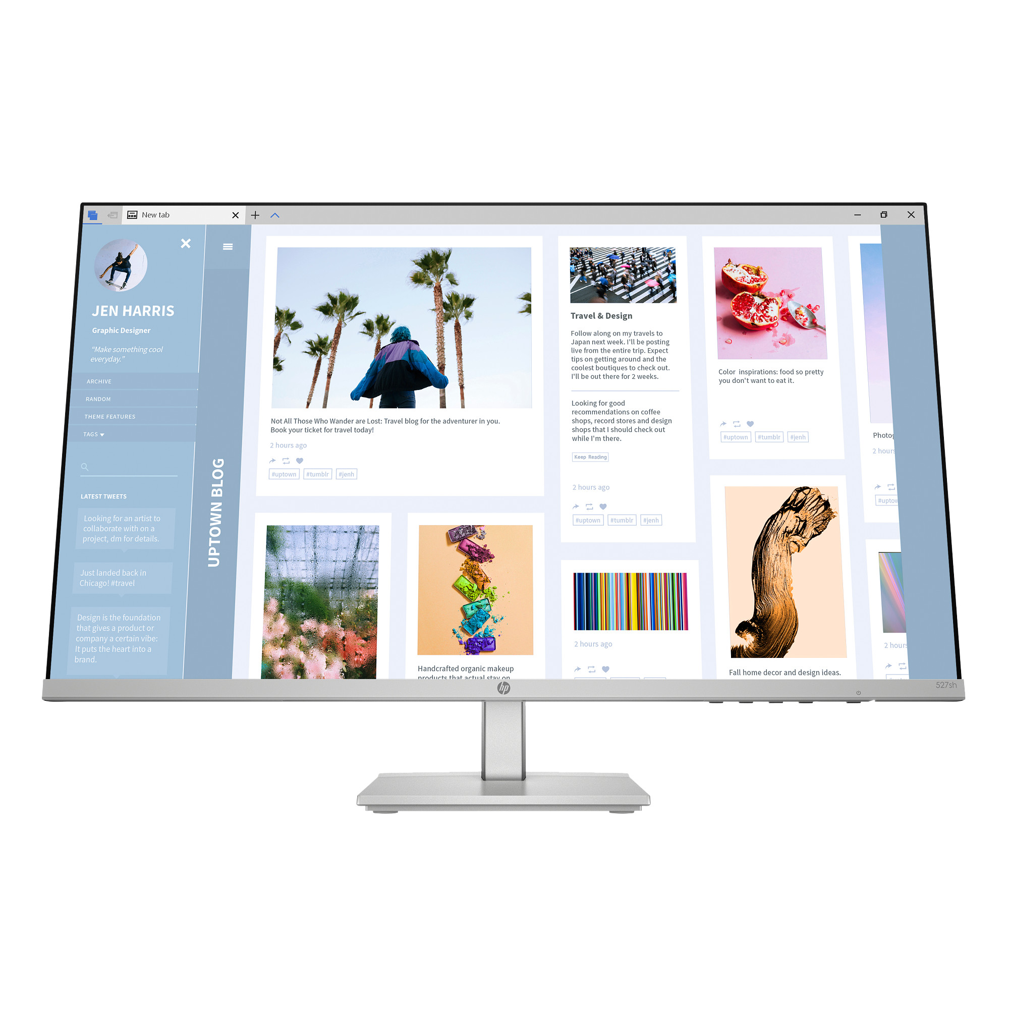 HP LCD 527sh, IPS matný 27palcový FHD 1920x1080, 300nit, 5ms, VGA, HDMI, výškově nastavitelný
