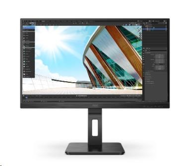 AOC MT IPS LCD WLED 27palcový 27P2Q - IPS panel, 1920x1080, D-Sub, DVI, HDMI, DP, USB, repro, pivot