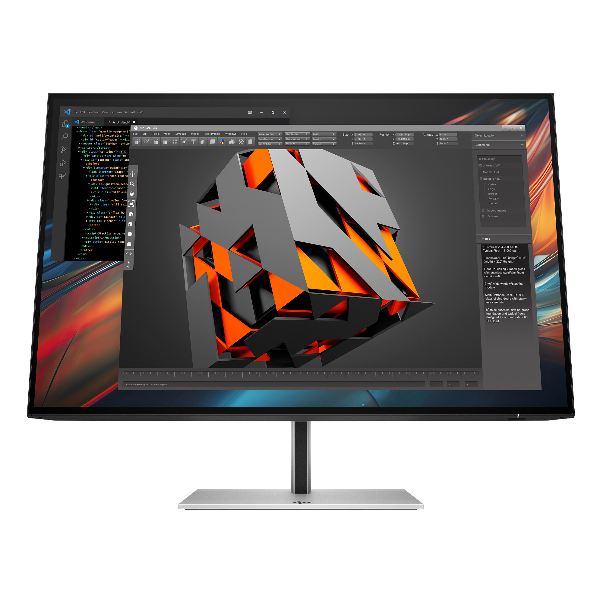 HP LCD 724pu 24palcový 1920x1200, IPS, 16:10,350its,5ms,1500:1, RJ-45,DP, DP out,HDMI, 4x USB-A, USB-C 100w Display, 3/3/0
