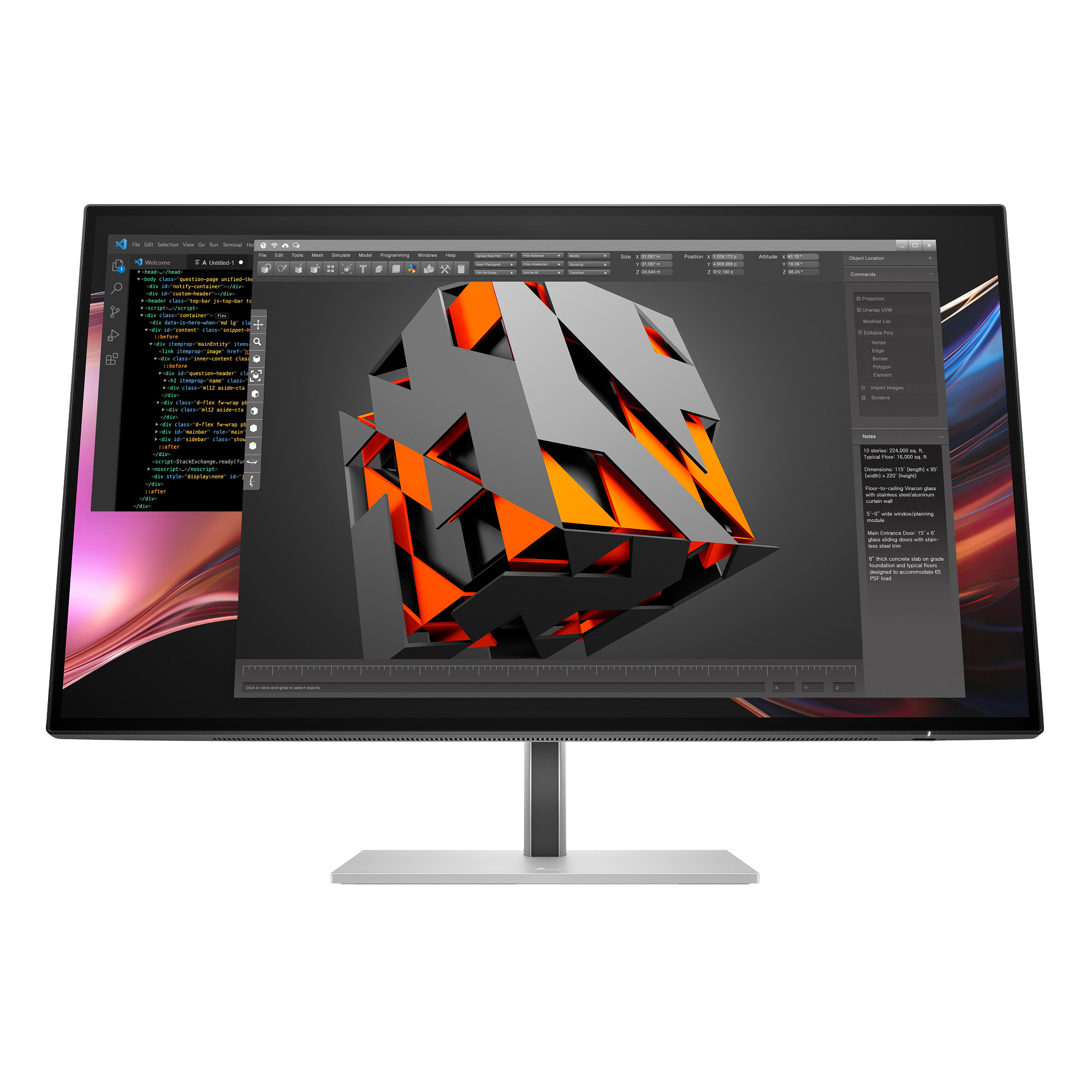 HP LCD 727pu 27palcový 2560x1440, IPS, 16:10,4000its,5ms,2000:1,RJ-45, DP, DP out,HDMI, 5x USB-A, USB-C 100w, w5/5/5