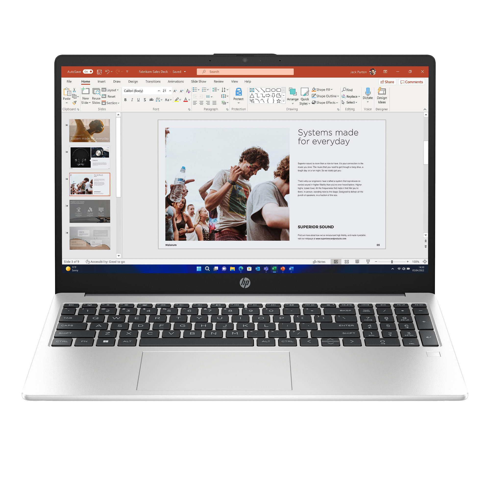 HP NTB 250R G10 C3-100U 15.6 FHD 300, 2x8GB, 512GB, WiFi ax, BT, FpS, Win11Pro 3y onsite