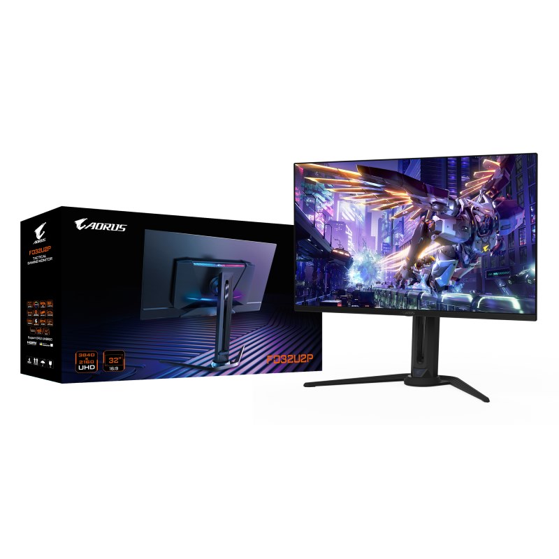 GIGABYTE LCD - 32palcový Gaming monitor AORUS FO32U2P, OLED, 3840 x 2160 UHD, 240Hz, 1.5M:1, 250cd/m2, 0.03ms, 2xHDMI, 1xDP