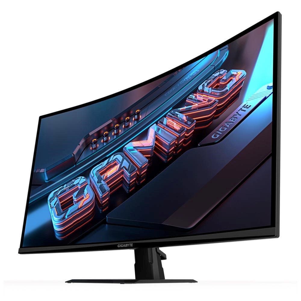 GIGABYTE LCD - 32palcový Gaming monitor GS32QCA, Prohnutý VA 1500R, 2560x1440 QHD, 180Hz, 3500:1, 250cd/m2, 1ms, 2xHDMI, 1xDP