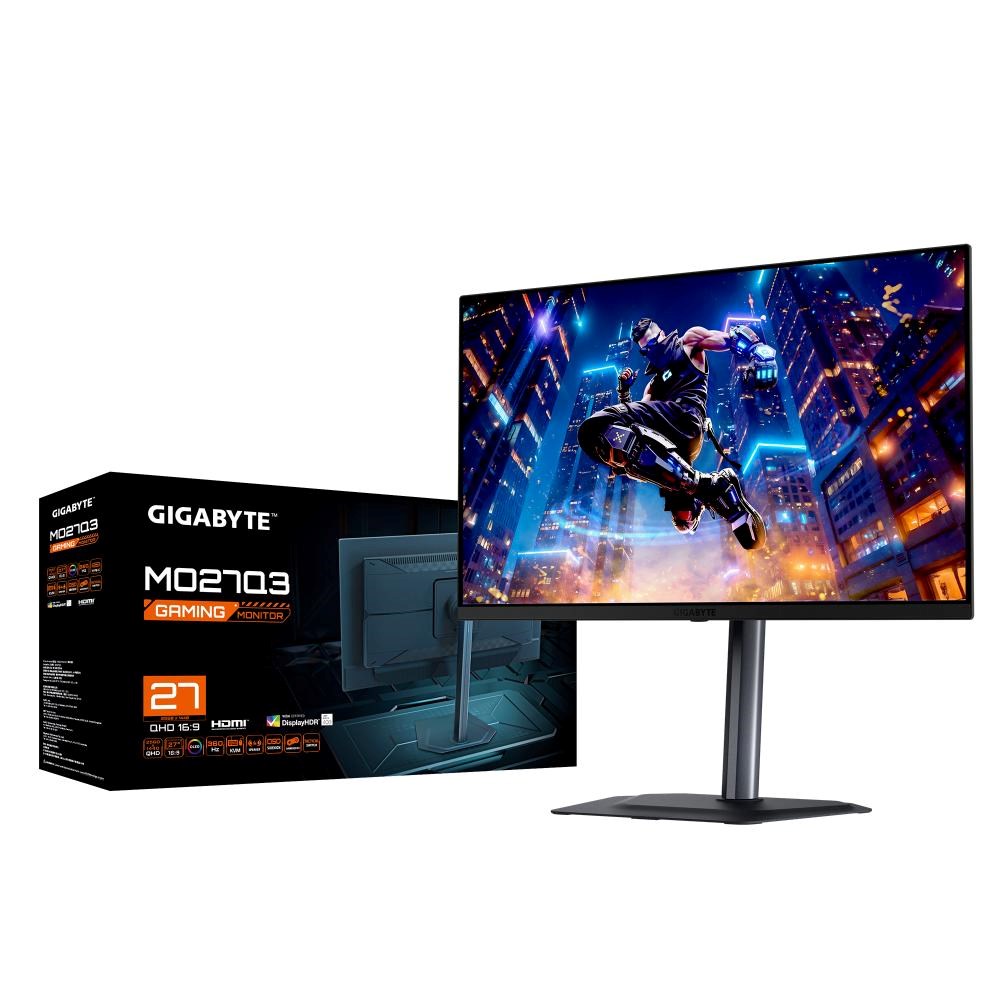 GIGABYTE LCD - 27palcový Gaming monitor MO27Q3, OLED, 2560x1440 QHD, 360Hz, 1.5M:1, 250cd/m2;1000 cd/m2, 0.03ms, 2xHDMI, 1xDP