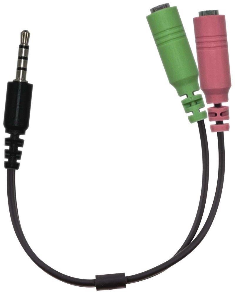 GENIUS audio adaptér 2x female 3,5mm jack na 1x male 3,5 jack