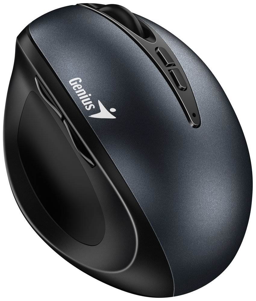 GENIUS myš Ergo 8300S Iron Grey/ vertikální/ 1600 dpi/ bezdrátová/ 7tlačítek/ tichá/ kovově šedá