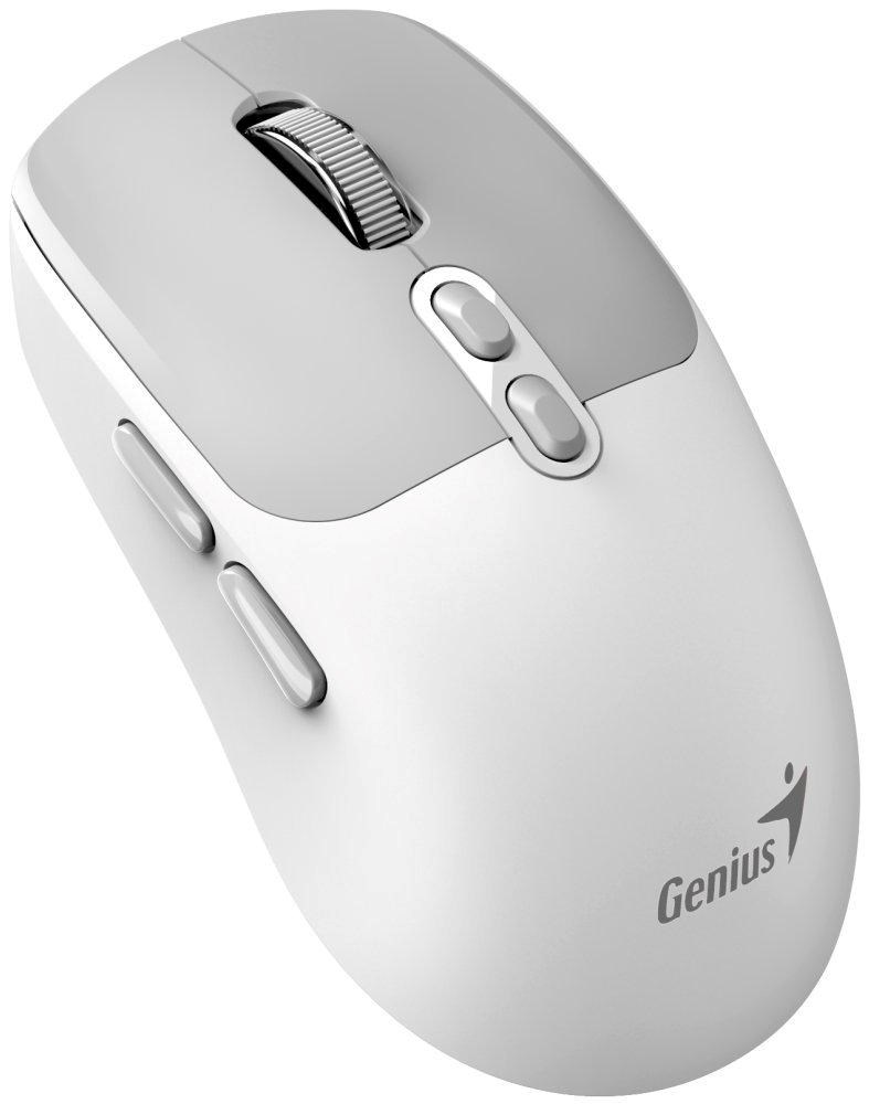 GENIUS myš NX-8080S BT/ duální Bluetooth + 2,4GHz/ 1600 dpi/ Copilot/ bezdrátová/ tichá/ bílošedá