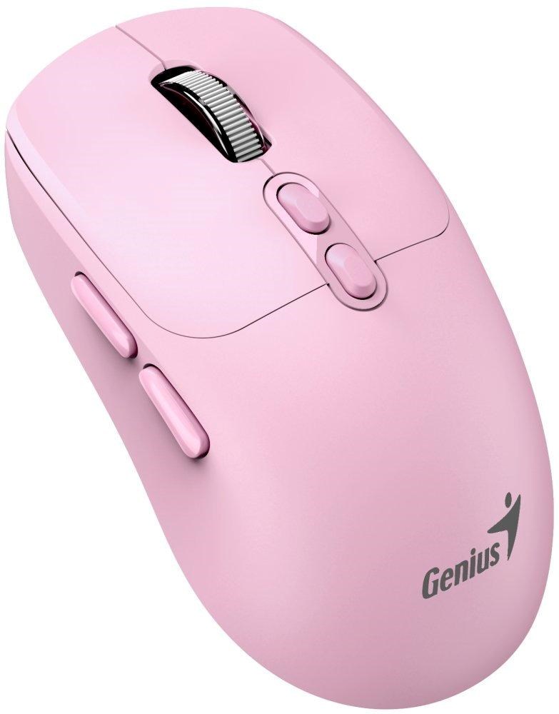 GENIUS myš NX-8080S BT/ duální Bluetooth + 2,4GHz/ 1600 dpi/ Copilot/ bezdrátová/ tichá/ růžová