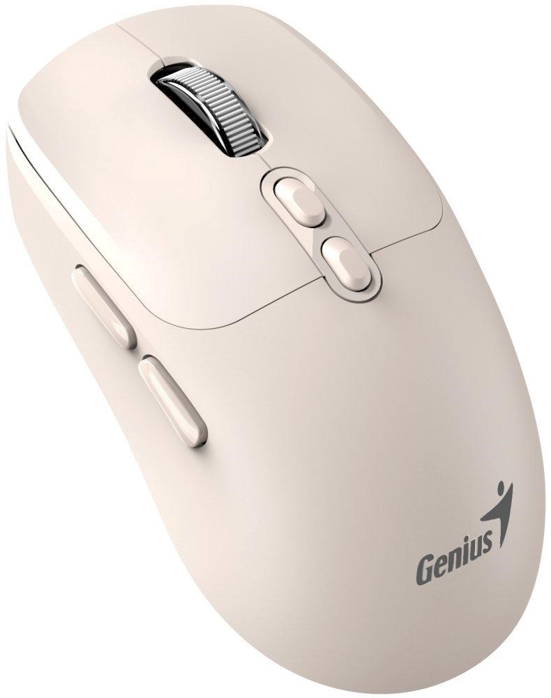 GENIUS myš NX-8080S BT/ duální Bluetooth + 2,4GHz/ 1600 dpi/ Copilot/ bezdrátová/ tichá/ béžová