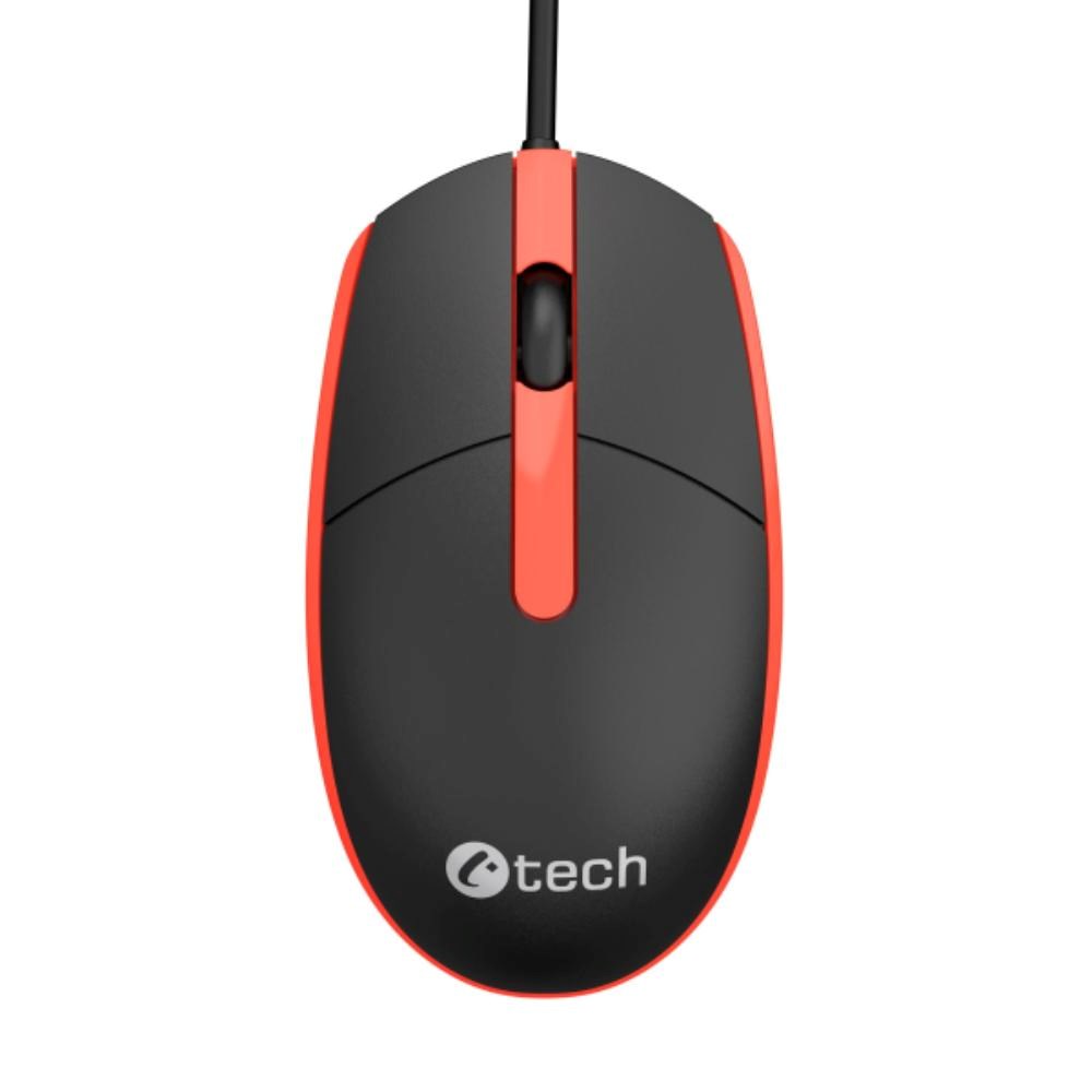 C-TECH Myš WM-10, černo červená, USB