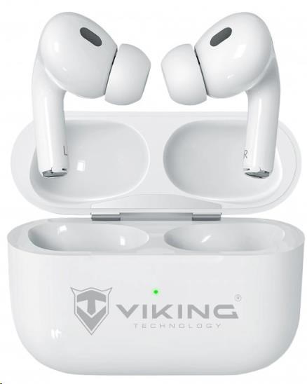 Viking bluetooth sluchátka s mikrofonem VPRORT, bílá