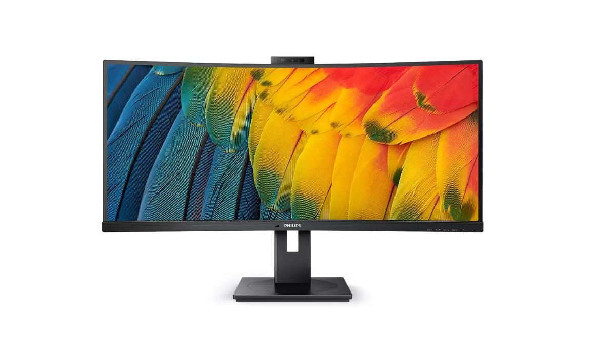 Philips MT VA LED 34palcový 34B1U5600CH/00 - VA panel, 3440x1440, HDMI, DP, USB-C, USB, LAN, repro, nast vyska, curved, webcam