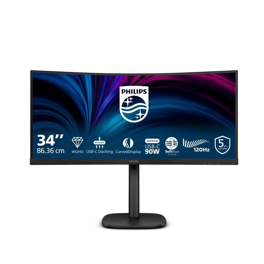 Philips MT VA LED 34palcový 34B2U3600C/00 - 3440x1440,VA,120Hz,Prohnutý,HDMI,DP,USBhub,USB-C,RJ45,Repro,Otočný