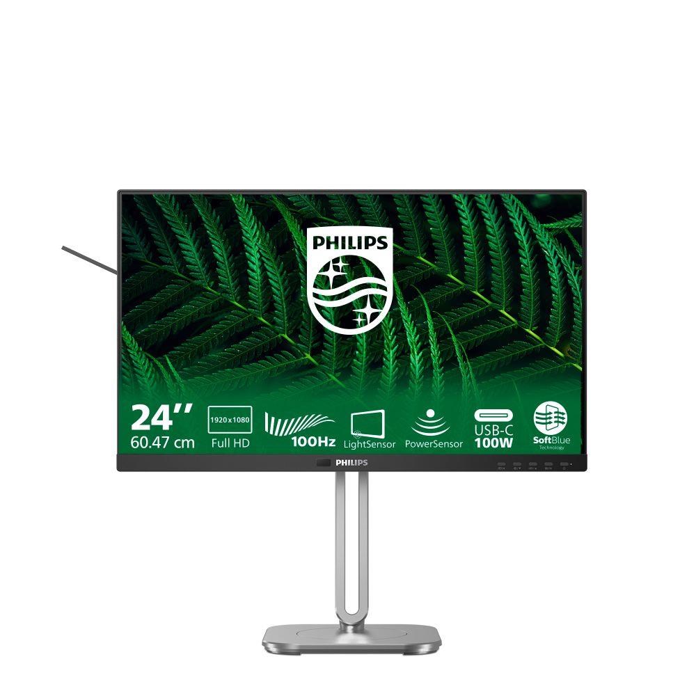 Philips MT 23,8palcový 24B2G5301 - 1920x1080,IPS,100Hz,HDMI,DP,USBhub,USB-C,RJ45,Repro,Pivot