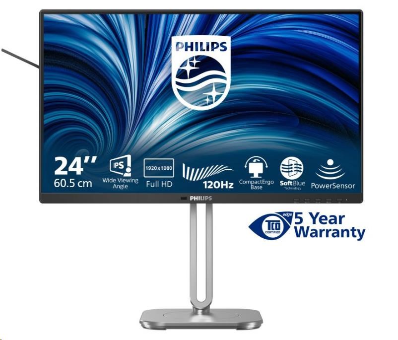 Philips MT 23,8palcový 24B2N4200 - 1920x1080,IPS,120Hz,D-Sub,HDMI,DP,USBhub,Repro,Pivot