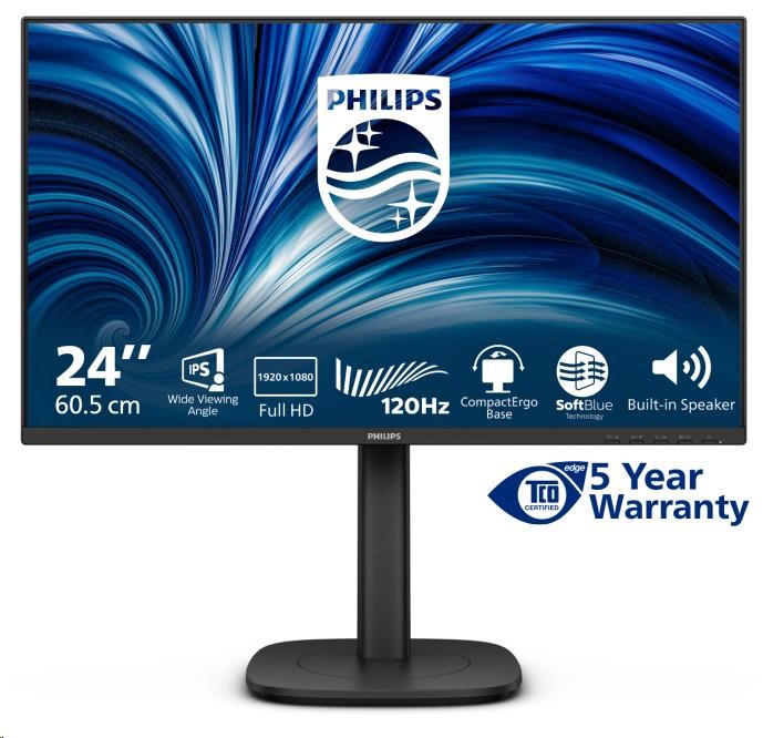 Philips MT 23,8palcový 24B2N3200J - 1920x1080,IPS,120Hz,D-Sub,HDMI,DP,USBhub,Repro,Pivot