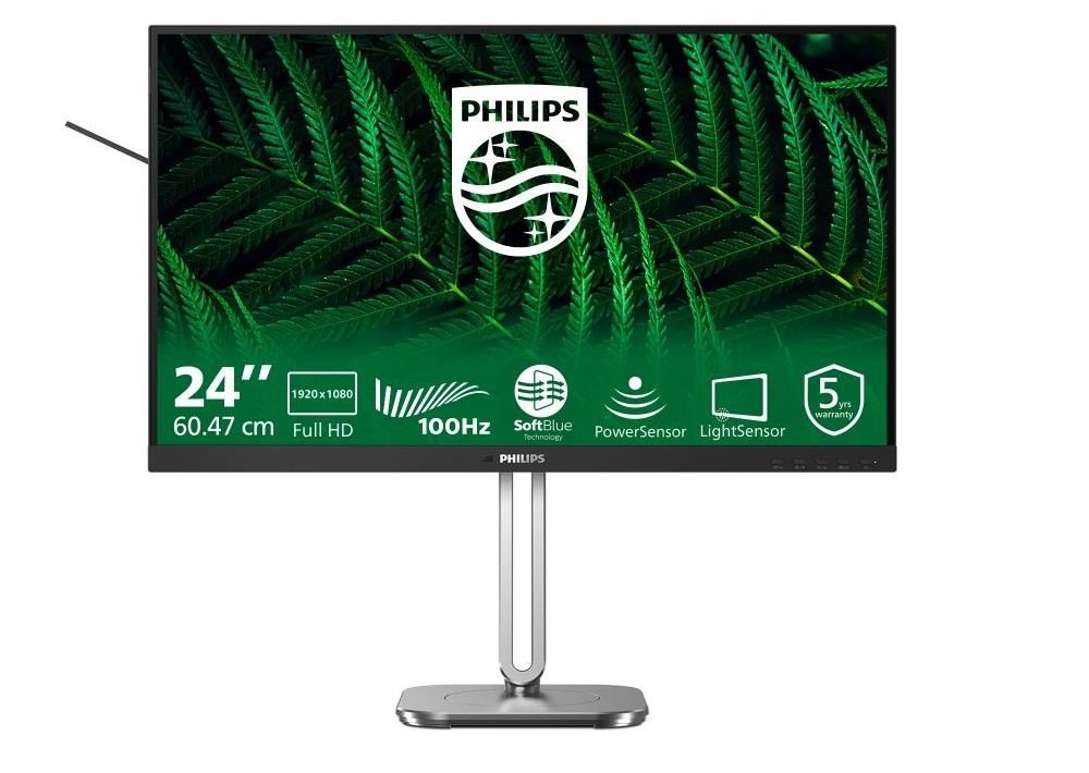 Philips MT 23,8palcový 24B2G5200 - 1920x1080,IPS,100Hz,D-Sub,HDMI,DP,USBhub,Repro,Pivot