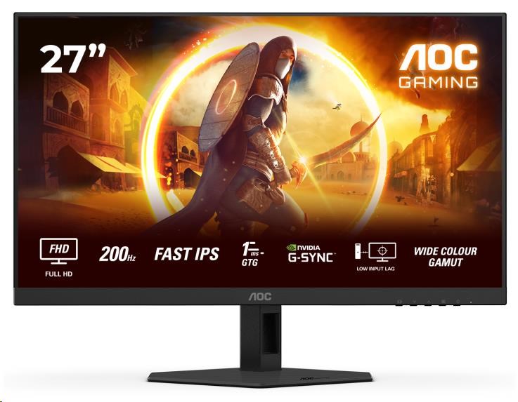AOC MT 27palcový 27G4HRE - 1920x1080,IPS,200Hz,HDR10,2xHDMI,1xDP,Repro