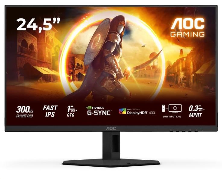 AOC MT 24,5palcový 25G4SRE - 1920x1080,Fast IPS,300Hz (OC 310Hz),2xHDMI,1xDP
