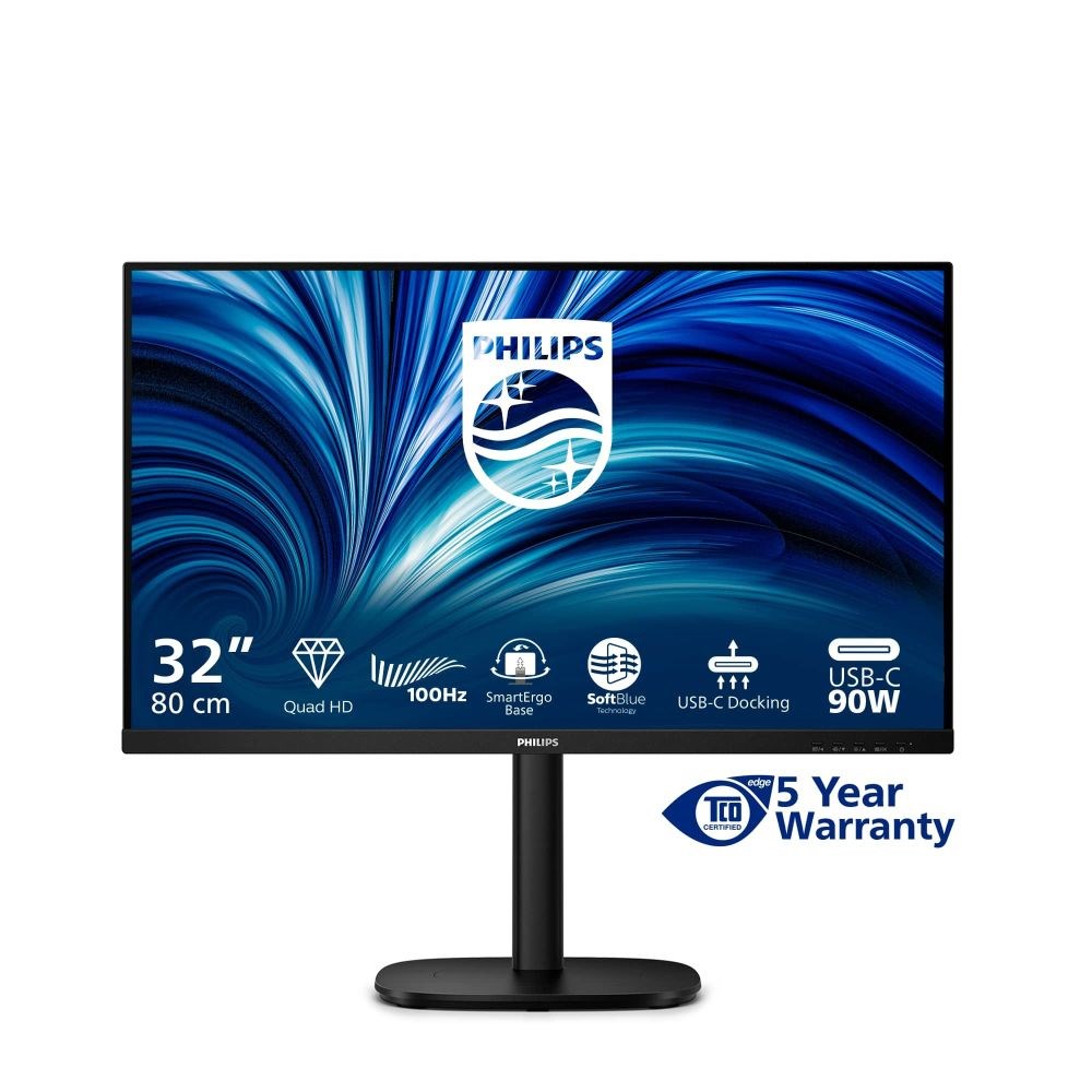 Philips MT 31,5palcový 32B2U3601 - 2560x1440,IPS,100Hz,1xHDMI,1xDP,USBhub,USB-C,PD,RJ45,Repro,Pivot