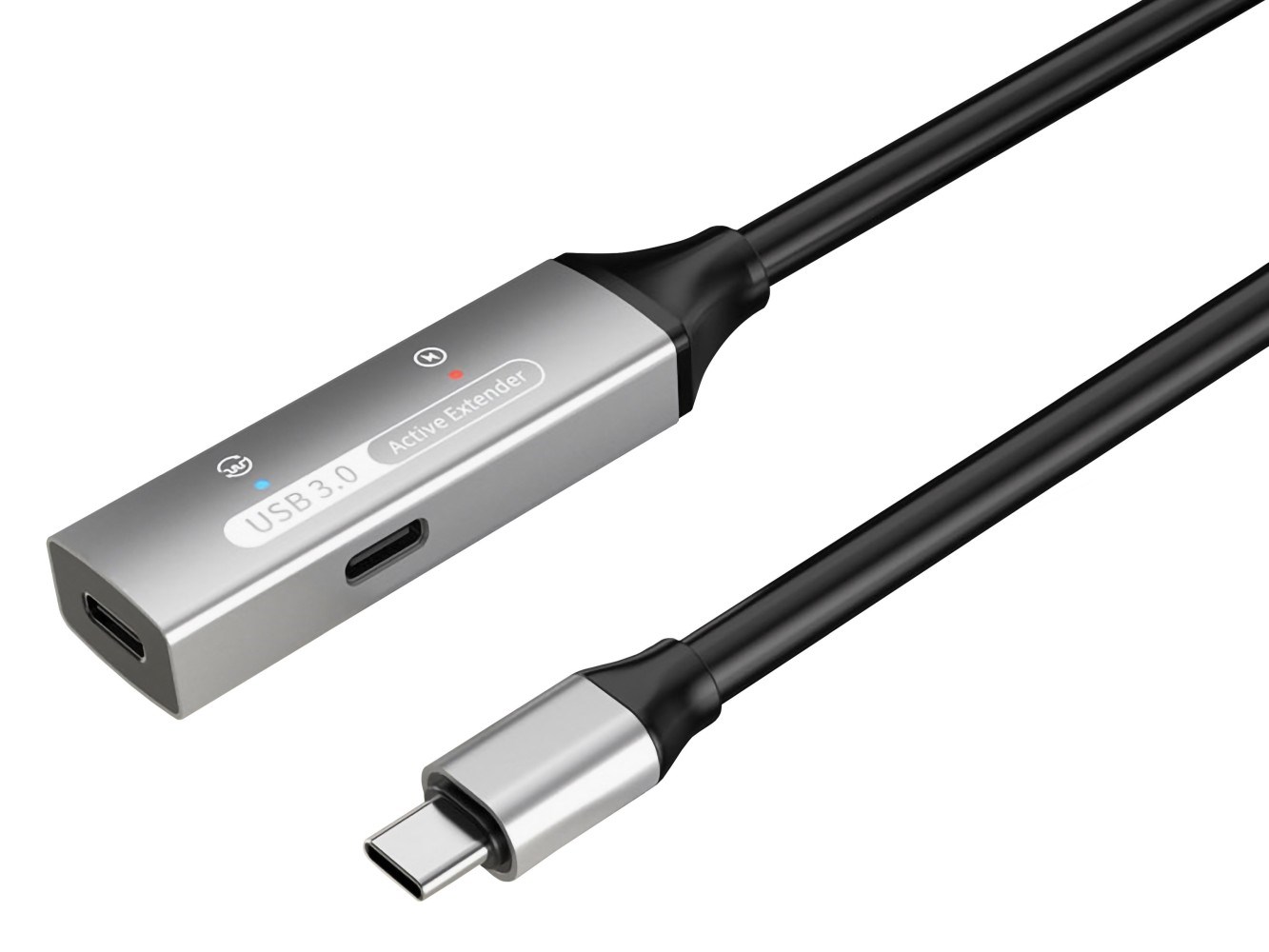 PREMIUMCORD USB-C repeater a prodlužovací kabel Male-Female, 5Gbps Aluminium 15m