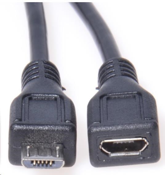 PREMIUMCORD Kabel prodlužovací micro USB - micro USB 3m (M/F)