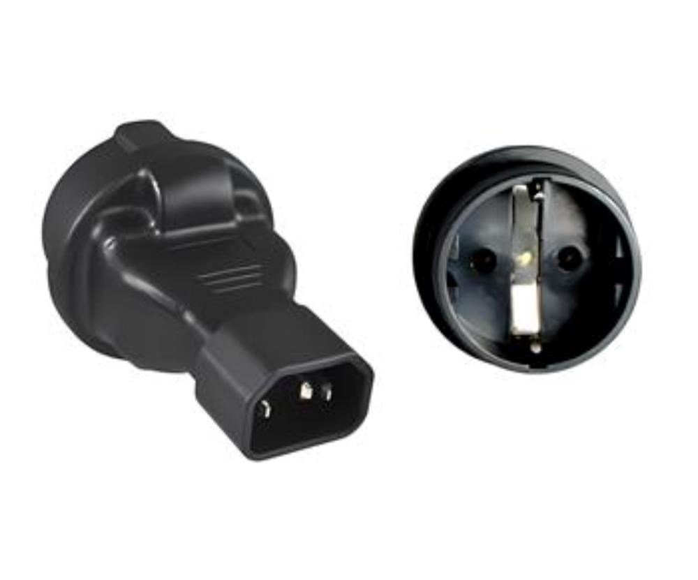 Adaptér IEC C14 na SCHUKO CEE 7/3 napětí 230V, 10A