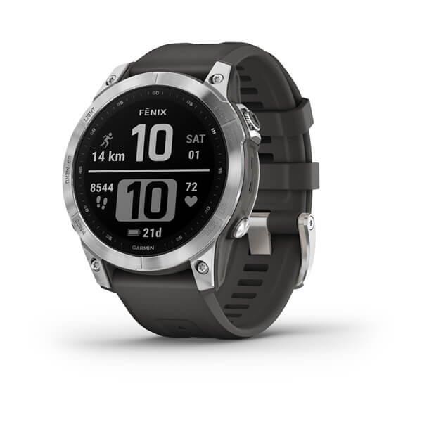 Garmin fenix 7 - Standard Edition, Silver / Black Band, EU