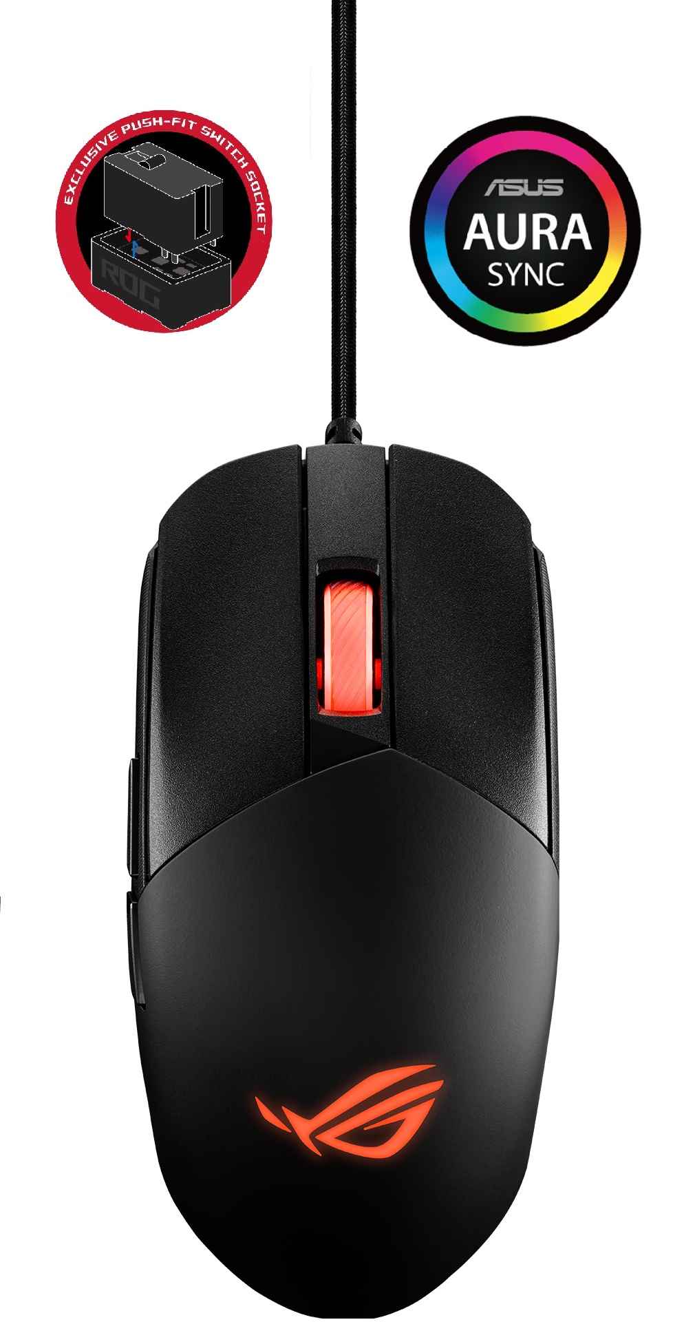ASUS myš ROG STRIX IMPACT III, černá