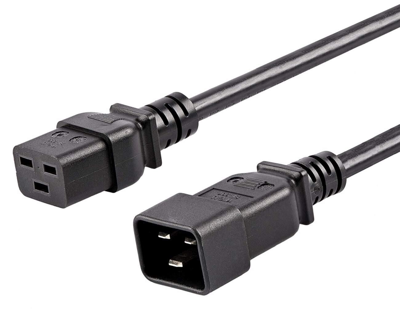 PREMIUMCORD Kabel napájecí 230V/16A prodlužovací 3m (konektory IEC 320 C19 - IEC 320 C20)
