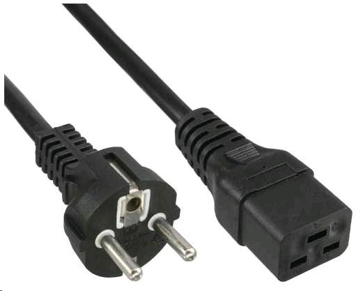 PremiumCord kabel síťový k počítači 230V 16A 3m IEC 320 C19 konektor