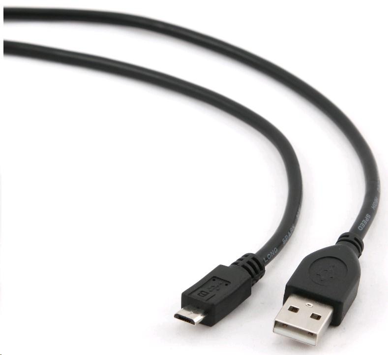 GEMBIRD Kabel USB 2.0 A-Micro B propojovací 0,5m (černý)
