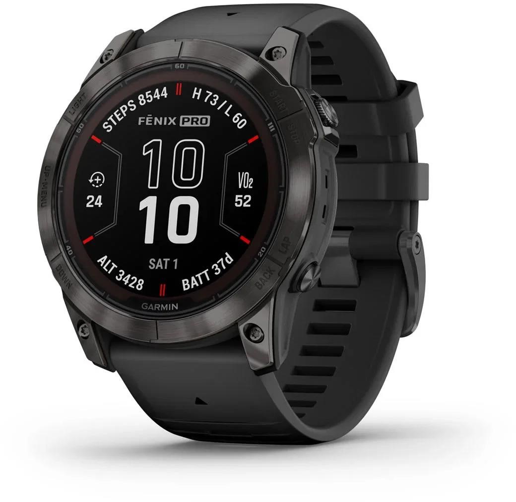 Garmin Fenix 7X PRO Sapphire Solar Carbon Gray DLC Titanium / Black Band, EU