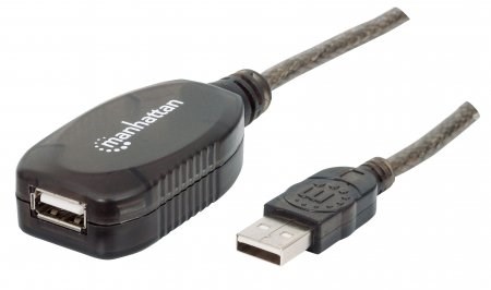 MANHATTAN Kabel USB 2.0 A-A, aktivní prodlužovací 5m, Daisy-Chainable, Blister