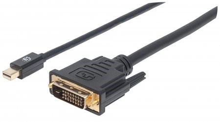 MANHATTAN kabel Mini DisplayPort 1.2a Male to DVI-D 24+1 Male, 1.8 m, černý