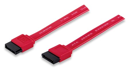 MANHATTAN kabel SATA datový 7-Pin Male to Male, 50 cm, Red