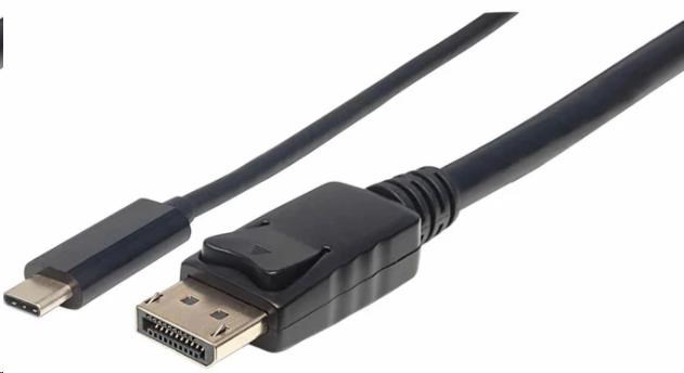 Manhattan kabel USB-C na DisplayPort, 1m, černá